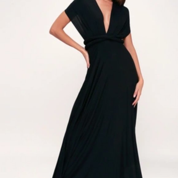 Tricks of the Trade Black Maxi Dress S - Picture 3 of 7